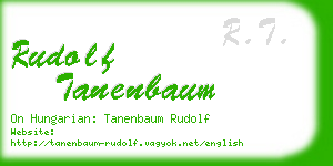 rudolf tanenbaum business card
